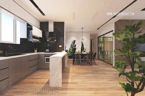 Mẫu đá nhân tạo chung cư Season Avenue hiện đại