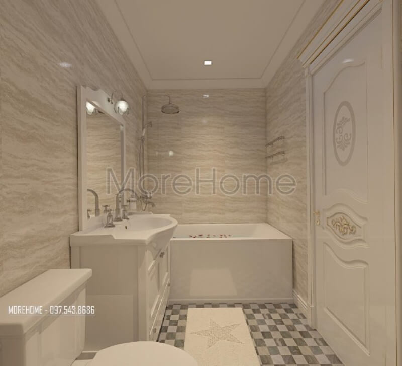 Với nhiều ưu điểm vượt trội mà nhiều dòng đá khác không có được, đá nhân tạo được khách hàng lựa chọn để ốp tủ lavabo của nhà mình. Đá nhân tạo solid surface