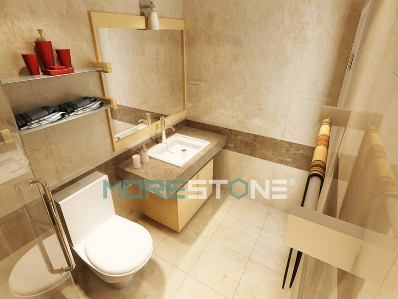 Để tạo nên một không gian thiết kế sang trọng như các khách sạn 5 sao, thay thế ốp lát phòng tắm bằng đá tự nhiên.