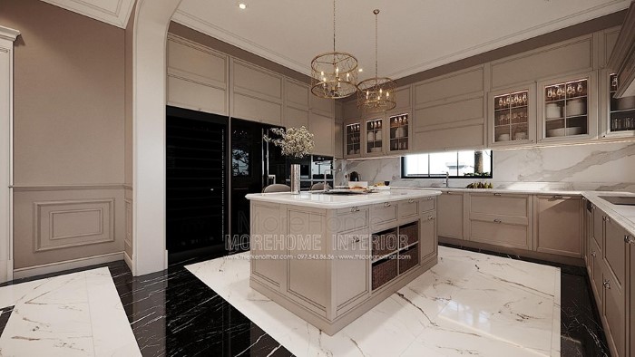 Chiêm ngưỡng các loại đá ốp bếp trong không gian bếp hiện đại