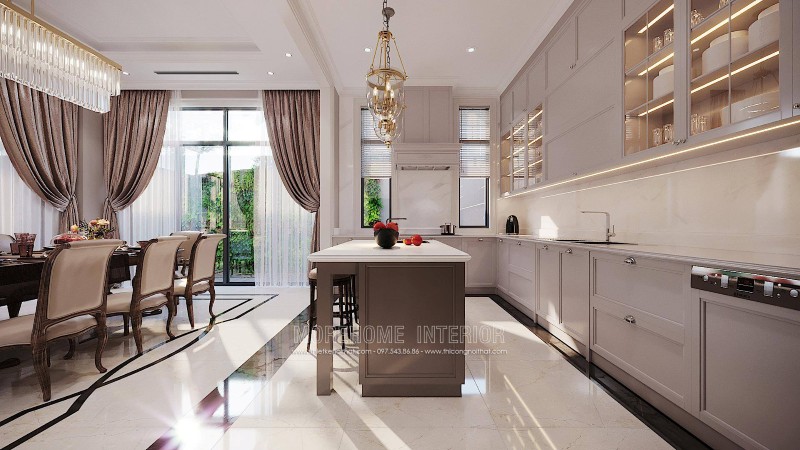 Ứng dụng của đá nhân tạo trong thiết kế nội thất biệt thự