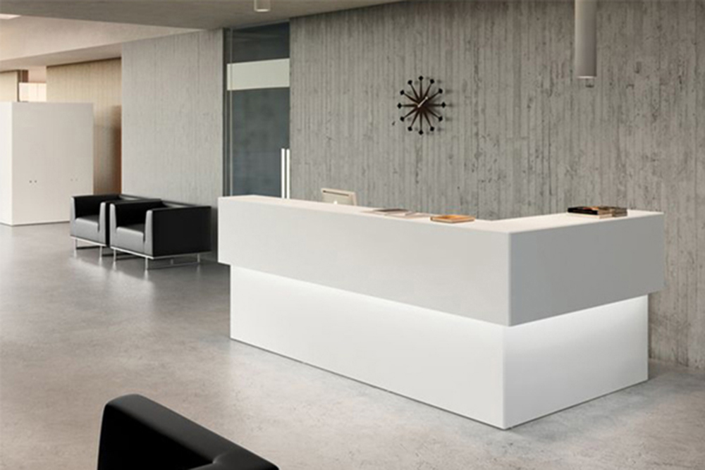 Đá solid surface HIMACS kết hợp đèn led tạo hiệu ứng xuyên sáng đẹp mắt