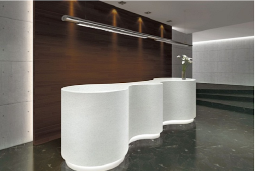 Đá solid surface HIMACS kết hợp đèn led tạo hiệu ứng xuyên sáng đẹp mắt