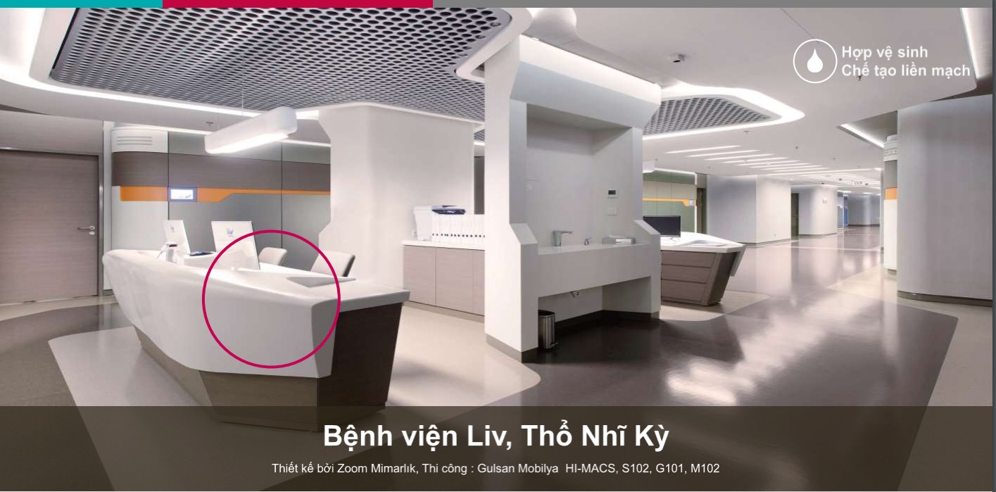 Đá solid surface HIMACS - vật liệu thân thiện với môi trường