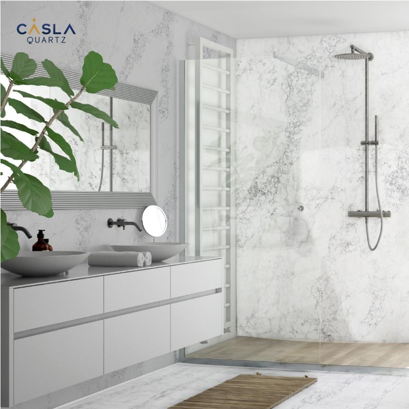 mặt bàn đá lavabo nhân tạo thạch anh