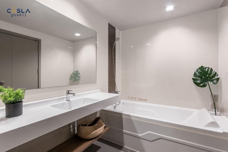 mặt bàn đá lavabo nhân tạo thạch anh